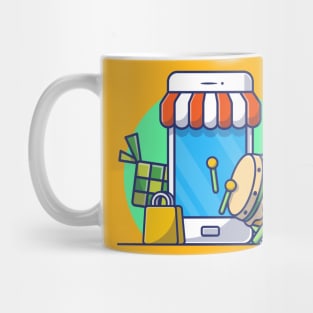 Ramadan Sale Online Shopping Cartoon (3) Mug